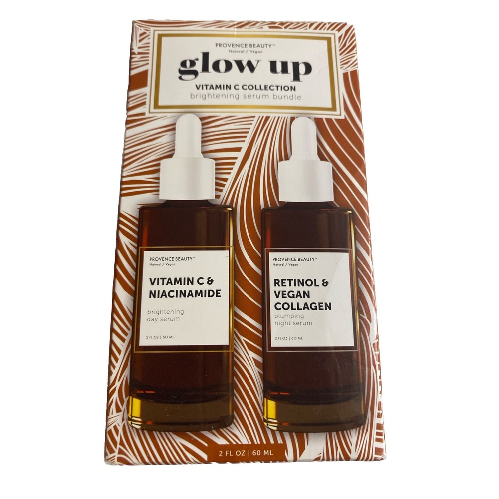 Provence Beauty Glow Up Vitamin C Retinol Niacinamide Brightening Serum Set‎ 2pk
